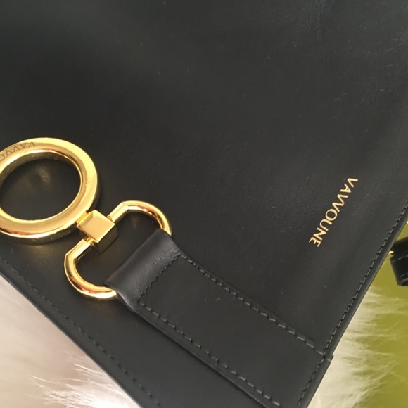 Vavvoune Black Leather Mishe Handbag - Picture 3 of 8